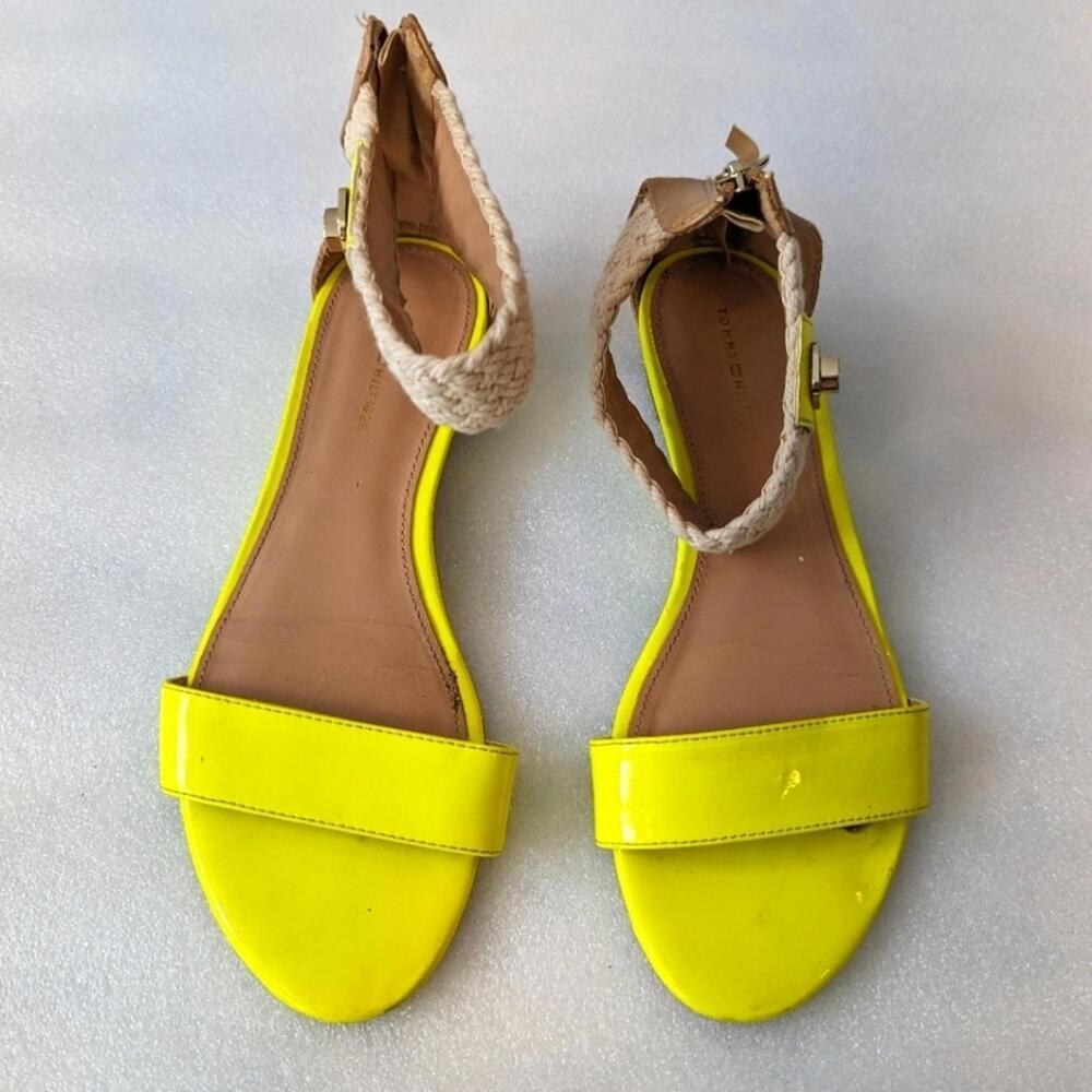 Tommy Hilfiger Neon Yellow Flat Sandals
